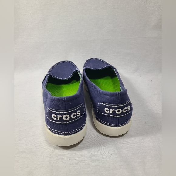 Crocs Shoes Womens Size 7 Blue Slip On Melbourne II Short Vamp Loafers - Picture 3 of 4